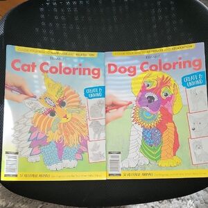 Cat and Dog Coloring Books NEW